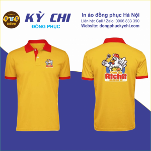 Mẫu áo đồng phục nhà hàng cơm gà đẹp, nhận in và thiết kế theo yêu cầu