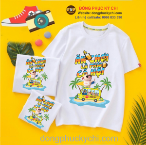 Áo phông đồng phục Ăn chơi là phải có hội để du lịch team building