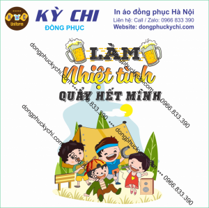 Tải file thiết kế cdr Làm nhiệt tình quẩy hết mình đồng phục áo nhóm