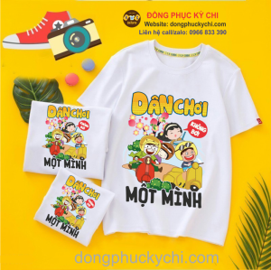 Áo phông đồng phục hội nhóm Dân chơi không bơi một mình