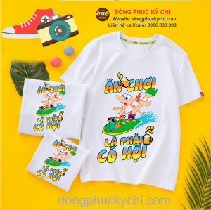 Áo nhóm đi chơi du lịch đi biển Ăn chơi là phải có hội