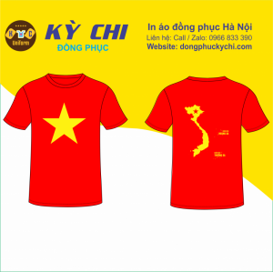 In áo cờ đỏ sao vàng, bản đồ Việt Nam theo yêu cầu giá rẻ lấy ngay